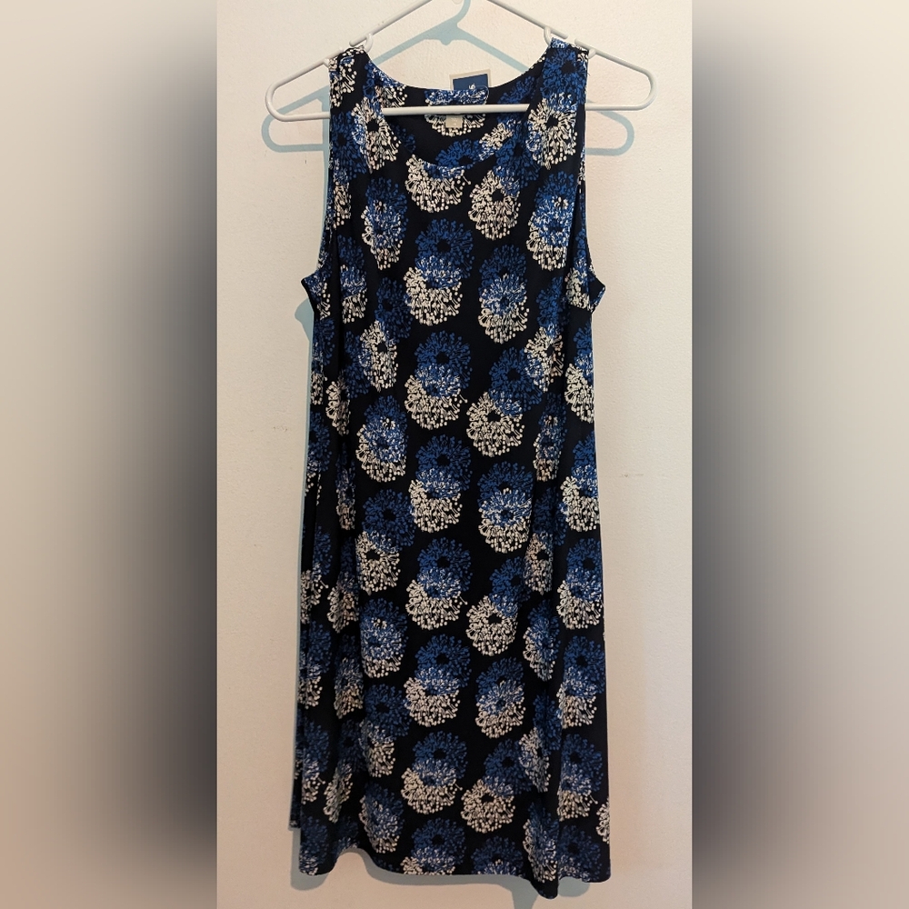 Tommy Hilfiger Black and Blue Floral Dress